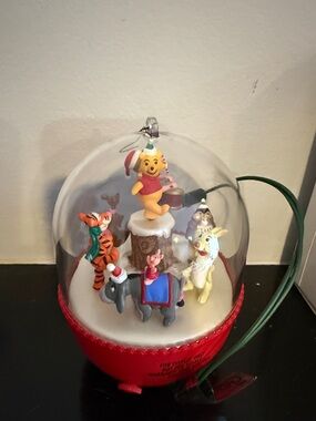 Hallmark Winnie the Pooh Red and Yellow Holiday Carousel Ornament